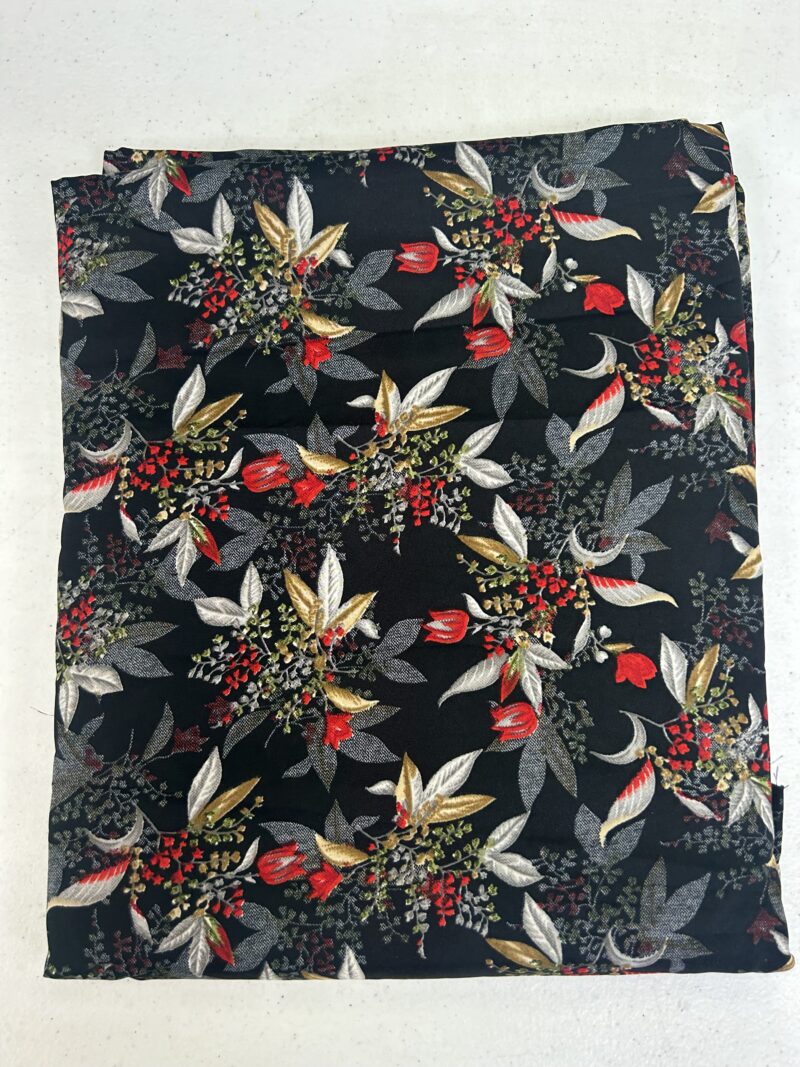 3 Pce Malai Crepe Print Unstitched Suit D139 - Image 5
