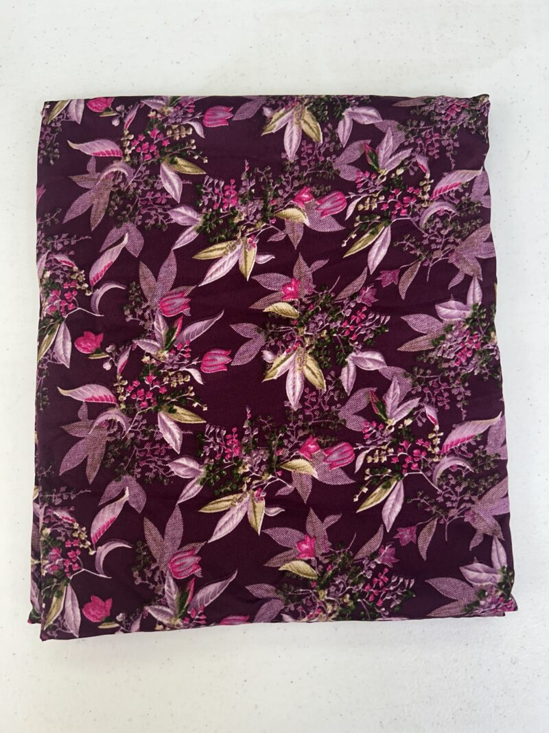 3 Pce Malai Crepe Print Unstitched Suit D139 - Image 7
