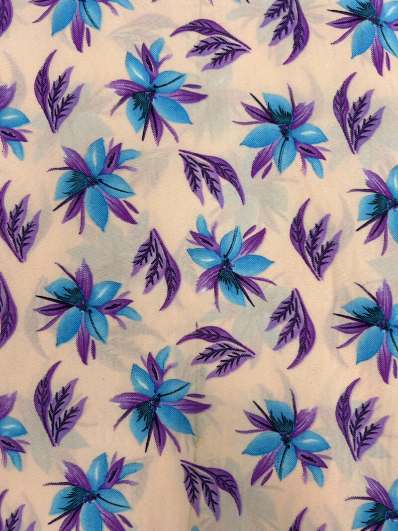 5 Metre Soft Malai Crepe Fabric Full Printed Suit - 5 Colour Options - D1646 - Image 5