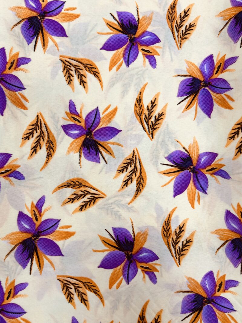 5 Metre Soft Malai Crepe Fabric Full Printed Suit - 5 Colour Options - D1646 - Image 4