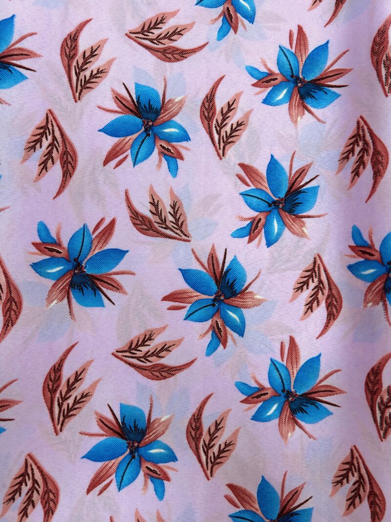 5 Metre Soft Malai Crepe Fabric Full Printed Suit - 5 Colour Options - D1646 - Image 2