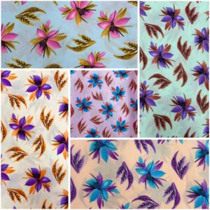 5 Metre Soft Malai Crepe Fabric Full Printed Suit - 5 Colour Options - D1646
